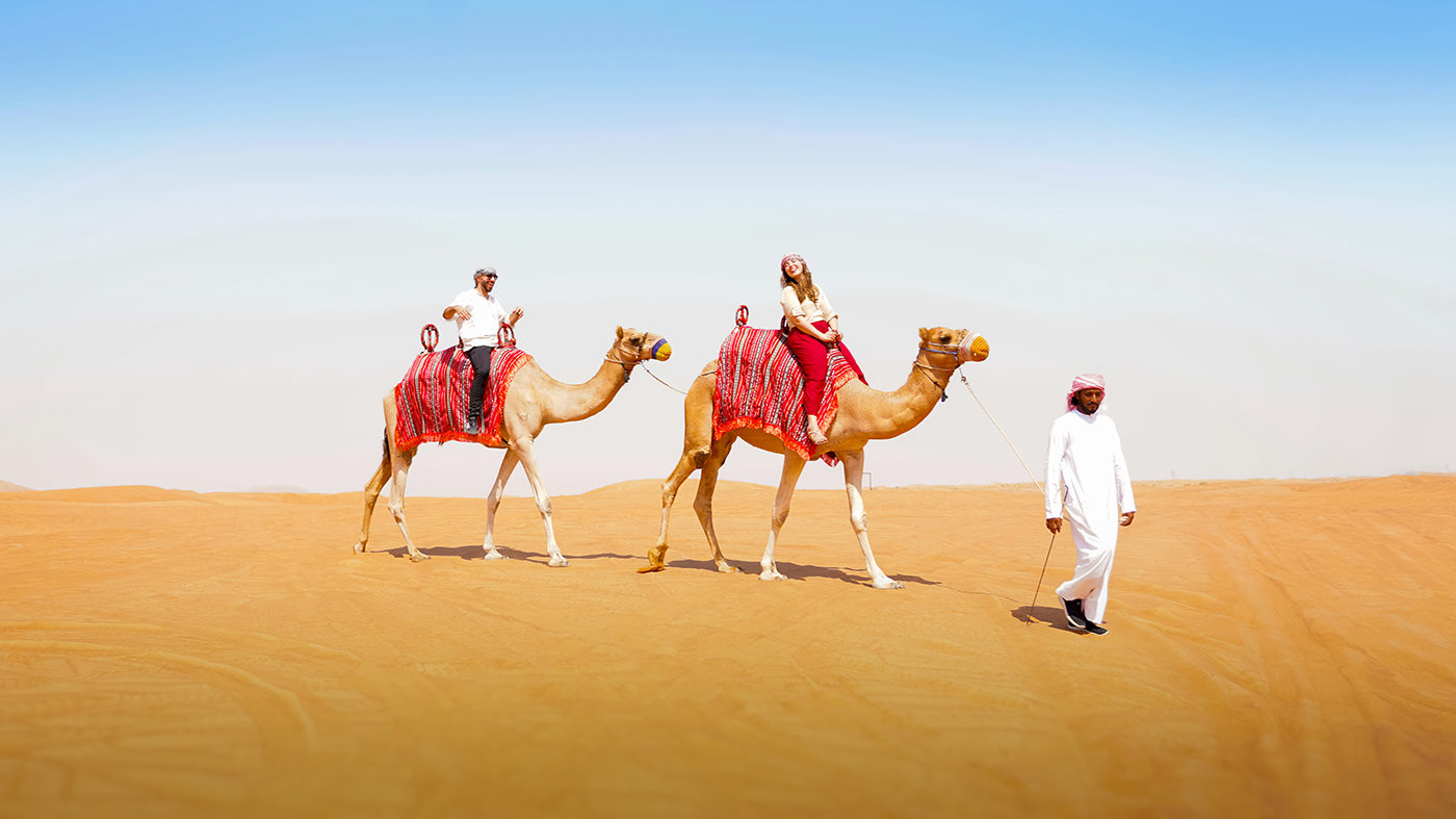 Dubai: Desert Camel Ride with Live Shows & BBQ Buffet Dinner