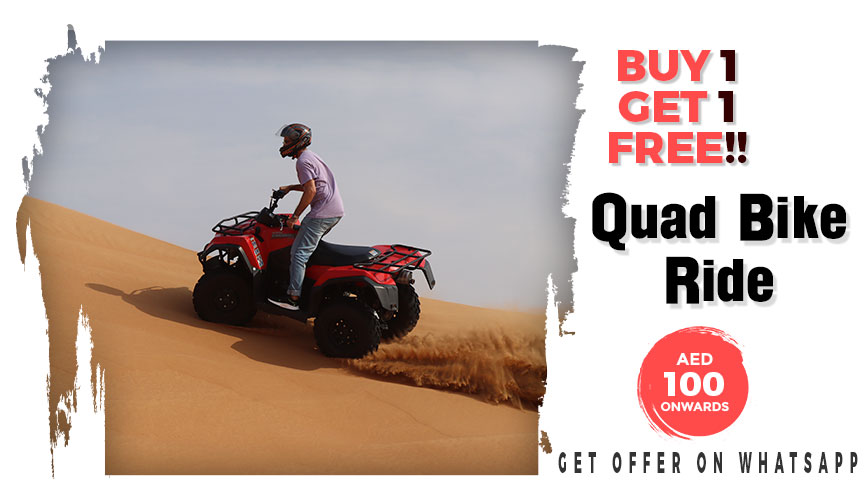 quad bike buy 1 get 1 offer, desert safari